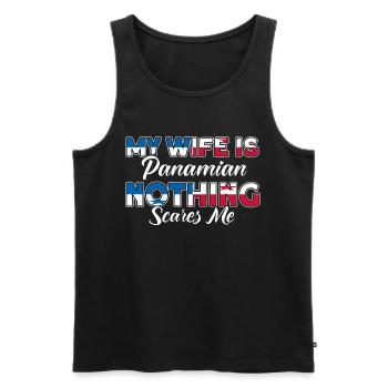 Panamische Flagge Panamische Wurzeln Geschenk - Männer Premium Bio Tank Top - Schwarz - Vorne - AI Model Male 178 light (178cm)