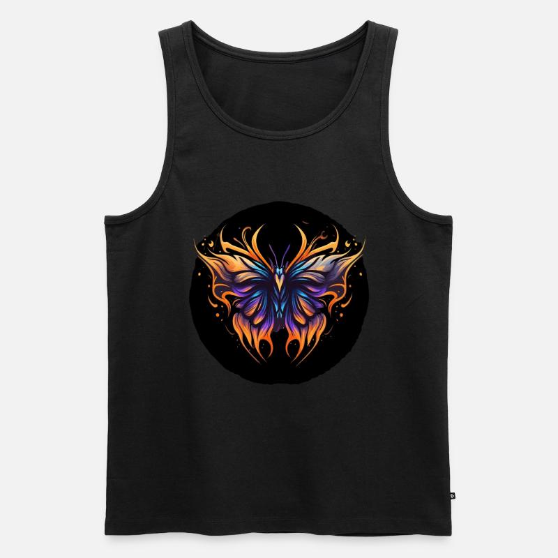 Butterfly - Männer Premium Bio Tank Top - Schwarz