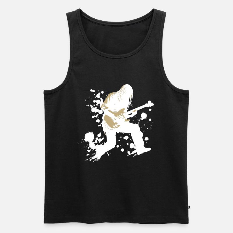 guitar player - Männer Premium Bio Tank Top - Schwarz