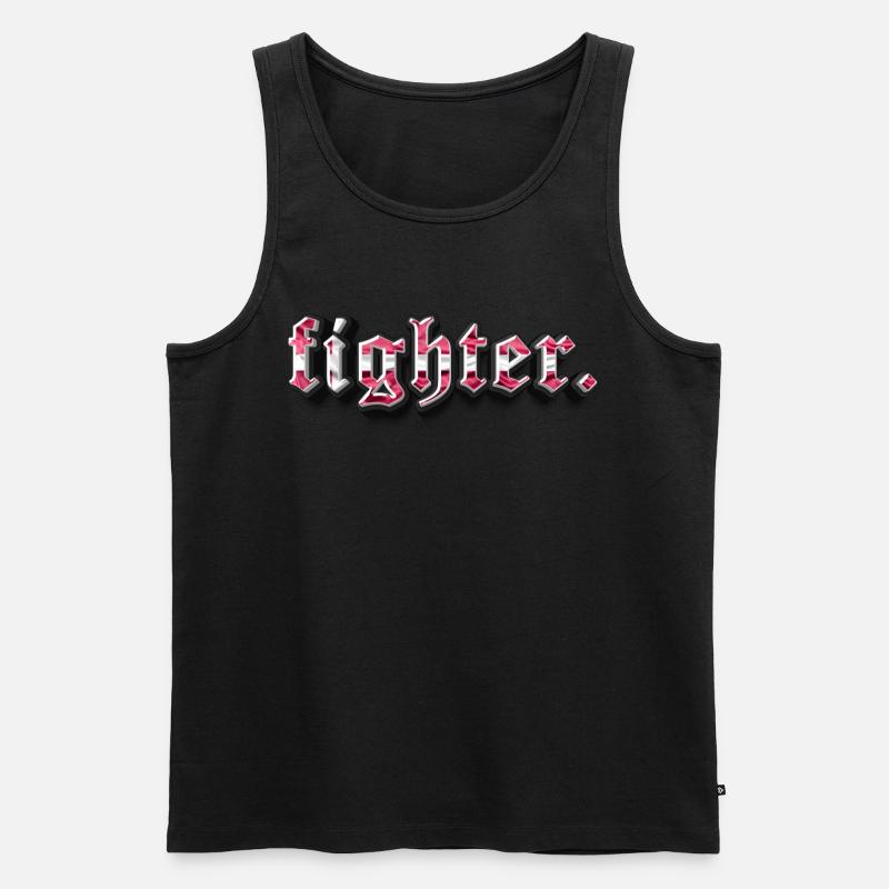 fighter. Dänemark - Männer Premium Bio Tank Top - Schwarz