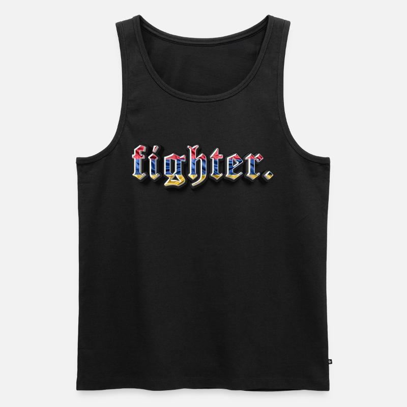 fighter. Armenien - Männer Premium Bio Tank Top - Schwarz