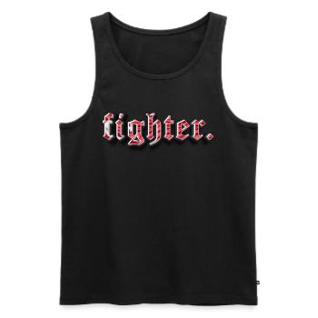 fighter. Turkey - Men's Premium Organic Tank Top - black - Front - Michal (187cm)