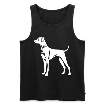 Silhouette de chien dogue allemand - Débardeur bio Premium Homme - noir - Devant - Michal (187cm)