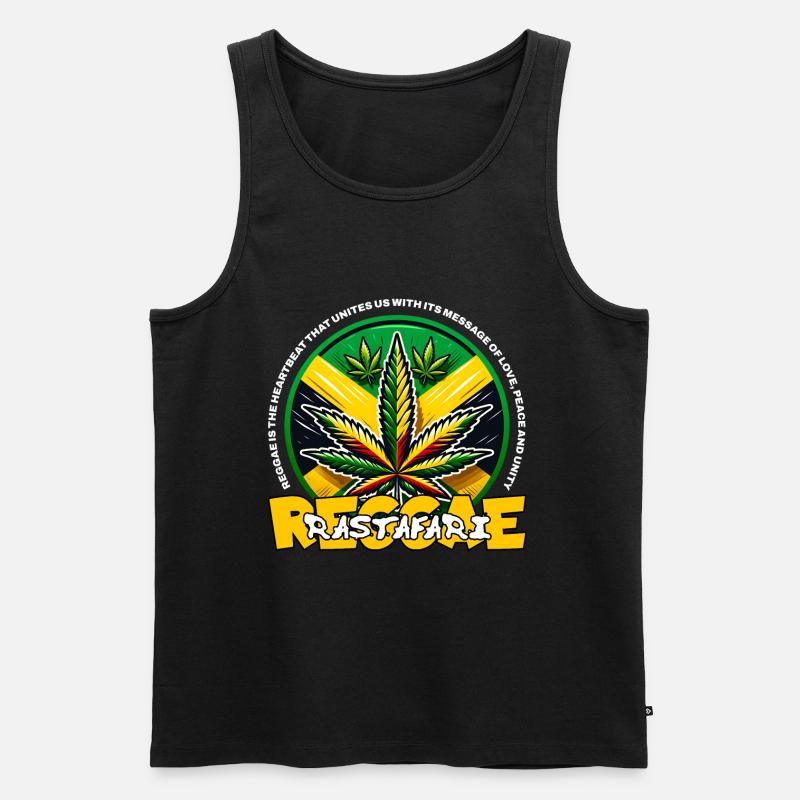 Emblème Reggae - Débardeur bio Premium Homme - noir