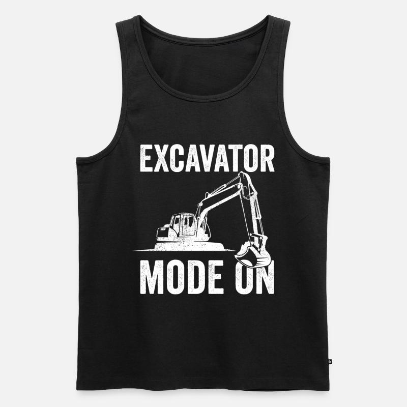 Ouvrier du bâtiment excavatrice - Débardeur bio Premium Homme - noir