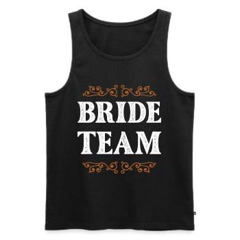 Bride Crew - Men's Premium Organic Tank Top - black - Front - AI Model Male 178 light (178cm)
