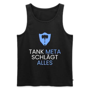 Tank Meta gewinnt - Männer Premium Bio Tank Top - Schwarz - Vorne - AI Model Male 178 light (178cm)