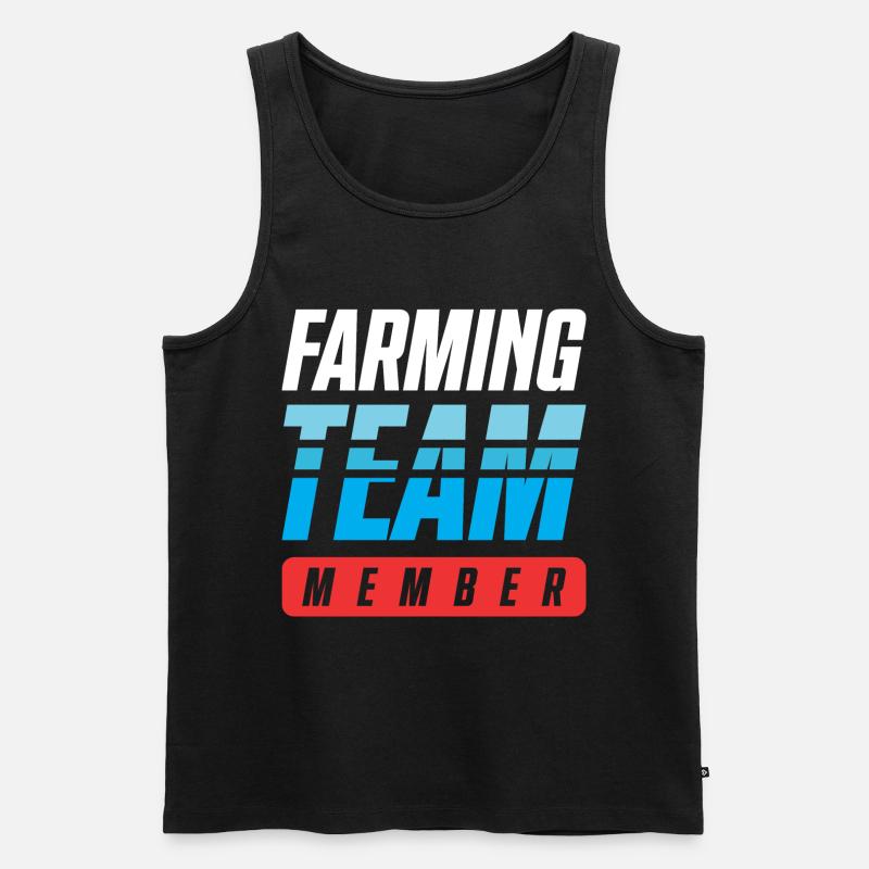 Farming Team - Männer Premium Bio Tank Top - Schwarz
