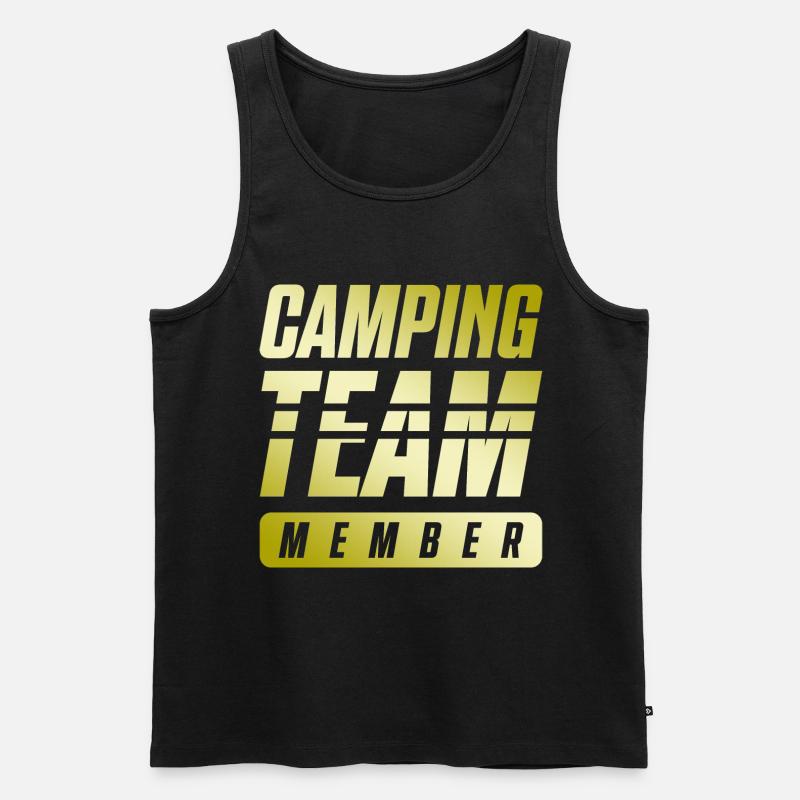 Camping Team - Männer Premium Bio Tank Top - Schwarz