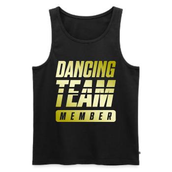 Dancing Team - Männer Premium Bio Tank Top - Schwarz - Vorne - Michal (187cm)