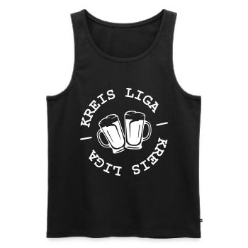 Kreis Liga - Männer Premium Bio Tank Top - Schwarz - Vorne - AI Model Male 178 light (178cm)