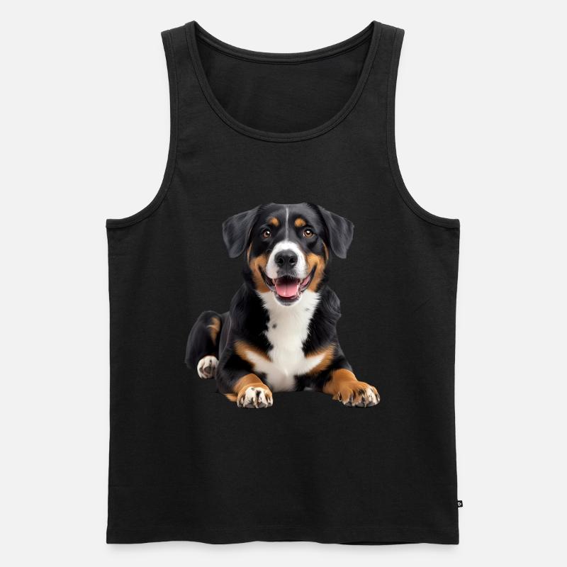 Entlebucher Mountain Dog - Männer Premium Bio Tank Top - Schwarz