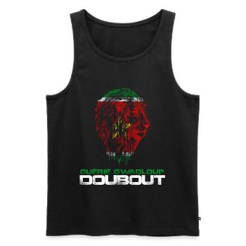 Guadeloupe drapeau guerrier Gwada - Débardeur bio Premium Homme - noir - Devant - Michal (187cm)