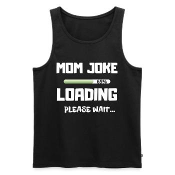 MUTTER WITZ LADEN - Männer Premium Bio Tank Top - Schwarz - Vorne - AI Model Male 178 light (178cm)