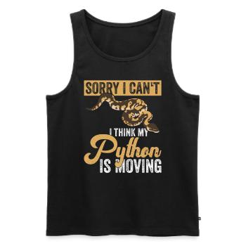 Königspython Banana Königspython - Men's Premium Organic Tank Top - black - Front - Michal (187cm)