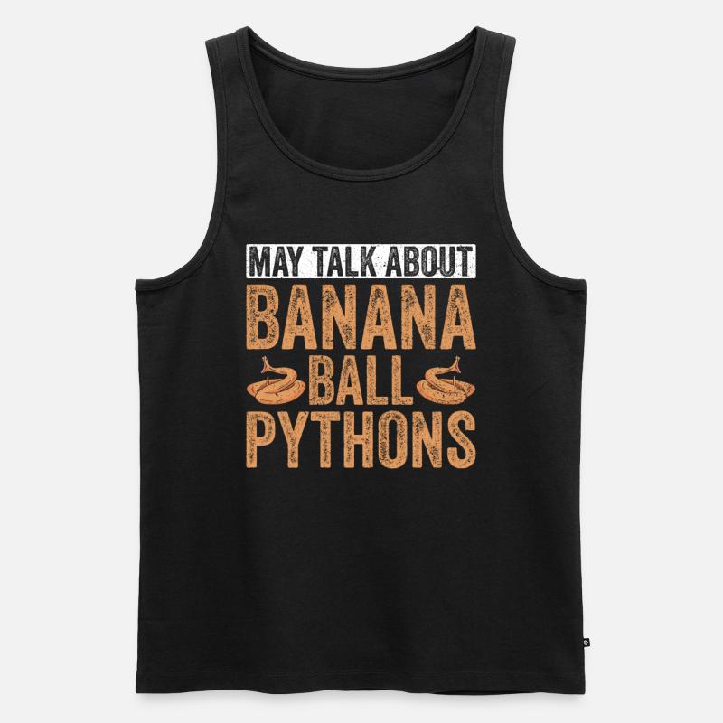 Banana Königspython Königspython Besitzer - Men's Premium Organic Tank Top - black