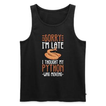 Banana Königspython Schlange - Men's Premium Organic Tank Top - black - Front - Michal (187cm)