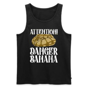 Königspython Banana Königspython Schlange - Men's Premium Organic Tank Top - black - Front - Michal (187cm)