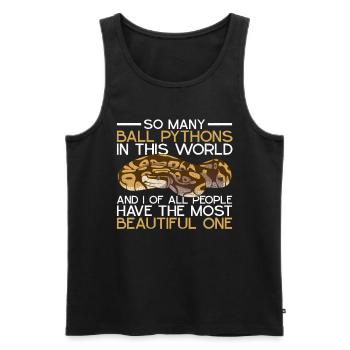 Banana Königspython - Men's Premium Organic Tank Top - black - Front - Michal (187cm)