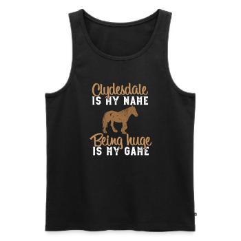 Clydesdale Und Zugpferdebesitzer - Débardeur bio Premium Homme - noir - Devant - AI Model Male 178 light (178cm)