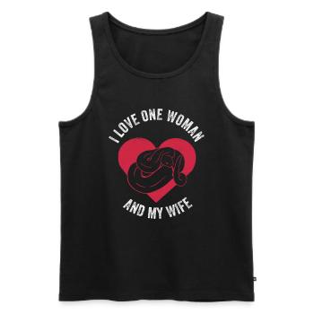 Banana Königspython Python - Men's Premium Organic Tank Top - black - Front - Michal (187cm)