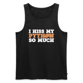 Banana Ball Python Königspython - Men's Premium Organic Tank Top - black - Front - Michal (187cm)