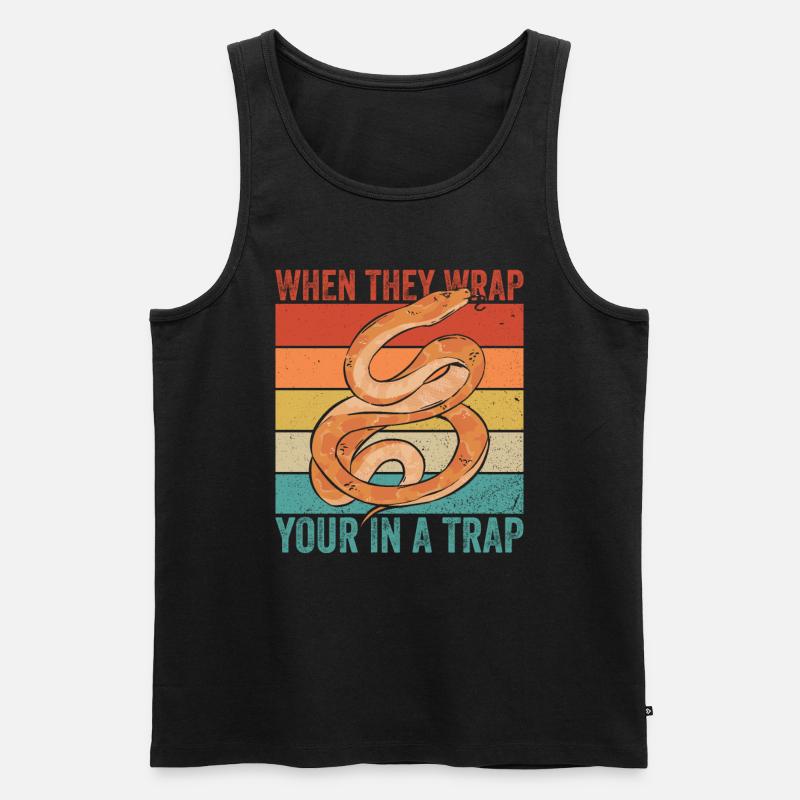 Königspython Boule de banane Python - Débardeur bio Premium Homme - noir