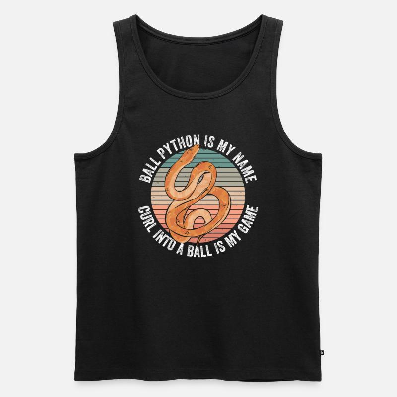 Königspython Bananenkugel Python - Männer Premium Bio Tank Top - Schwarz