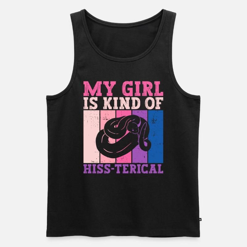 Königspython Schlange Banana Ball Python - Débardeur bio Premium Homme - noir