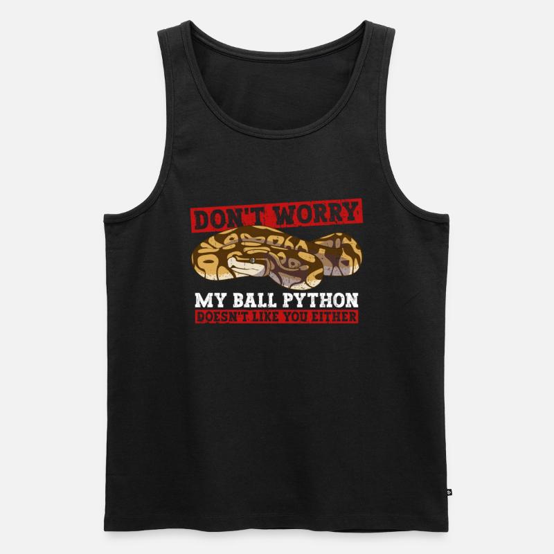 Königspython Banana Ball Python - Men's Premium Organic Tank Top - black
