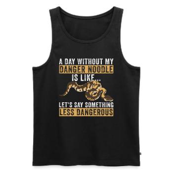 Königspython Banana Ball Python Danger Noodle - Men's Premium Organic Tank Top - black - Front - Michal (187cm)