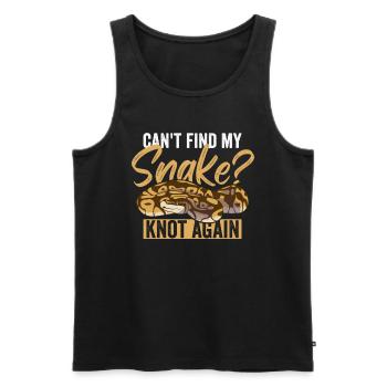 Königspython Ball Python - Männer Premium Bio Tank Top - Schwarz - Vorne - AI Model Male 178 light (178cm)