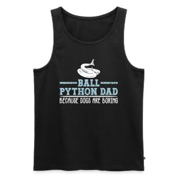 Königspython Papa Königspython Banana Ball Python - Men's Premium Organic Tank Top - black - Front - Michal (187cm)