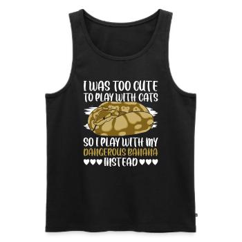 Dangerous Banana Königspython Banana Ball Python - Men's Premium Organic Tank Top - black - Front - Michal (187cm)