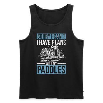 Drachenboot Paddeln Und Drachenboot - Men's Premium Organic Tank Top - black - Front - AI Model Male 178 light (178cm)