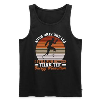 Gliedmaßen Amputation Und Beinprothese - Männer Premium Bio Tank Top - Schwarz - Vorne - Michal (187cm)