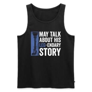 Gliedmaßen Prothese Künstliches Bein - Männer Premium Bio Tank Top - Schwarz - Vorne - Michal (187cm)