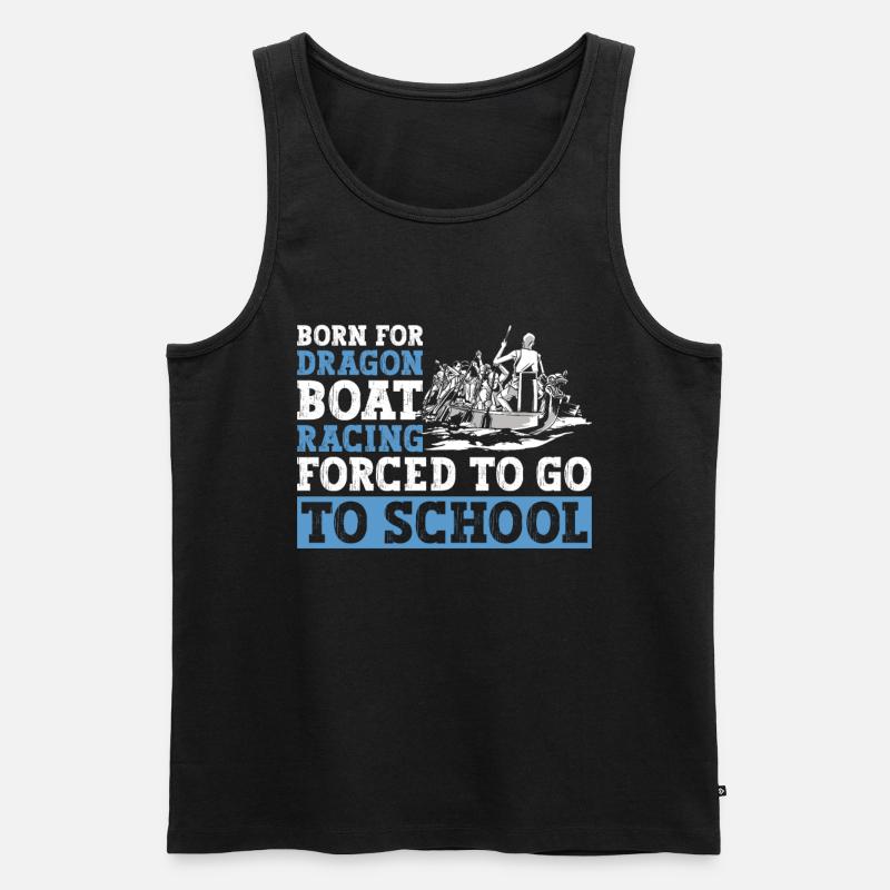 Drachen Boot Rennen Drachenboot - Männer Premium Bio Tank Top - Schwarz