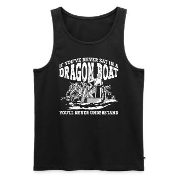 Drachenboot - Men's Premium Organic Tank Top - black - Front - AI Model Male 178 light (178cm)