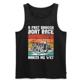 Drachenboot Drachenbootpaddler Paddler - Men's Premium Organic Tank Top - black - Front - AI Model Male 178 light (178cm)