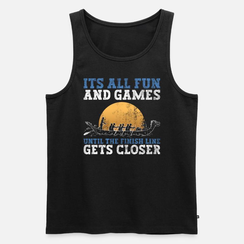 Drachenbootmannschaft Drachenbootrennen - Männer Premium Bio Tank Top - Schwarz