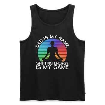 Reikimeister Papa Und Ganzheitliches Reiki - Männer Premium Bio Tank Top - Schwarz - Vorne - AI Model Male 178 light (178cm)