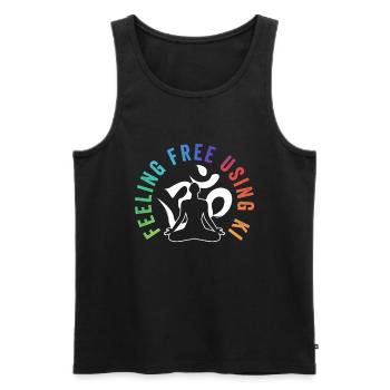 Reiki Meister Und Reike Praktizierender - Männer Premium Bio Tank Top - Schwarz - Vorne - AI Model Male 178 light (178cm)
