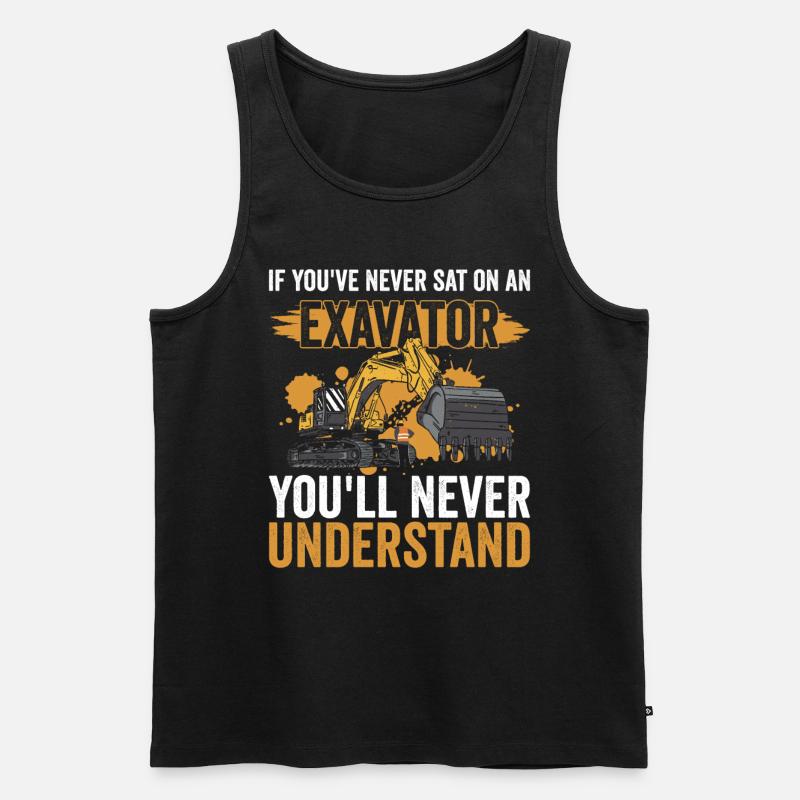 Baggerfahrer Bagger - Männer Premium Bio Tank Top - Schwarz