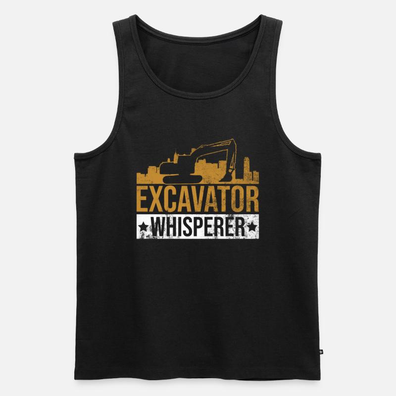 Baggerfahrer Bagger Baggern - Männer Premium Bio Tank Top - Schwarz
