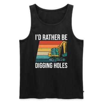 Bagger Baggerfahrer Baggern - Männer Premium Bio Tank Top - Schwarz - Vorne - AI Model Male 178 light (178cm)