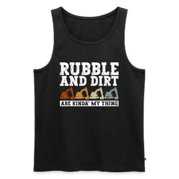 Bagger Sandbagger Baggerfahrer - Männer Premium Bio Tank Top - Schwarz - Vorne - AI Model Male 178 light (178cm)