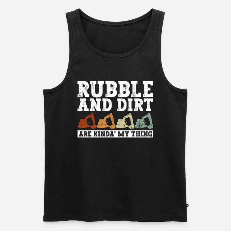 Bagger Sandbagger Baggerfahrer - Men's Premium Organic Tank Top - black