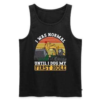 Bagger Baggerfahrer - Männer Premium Bio Tank Top - Schwarz - Vorne - AI Model Male 178 light (178cm)