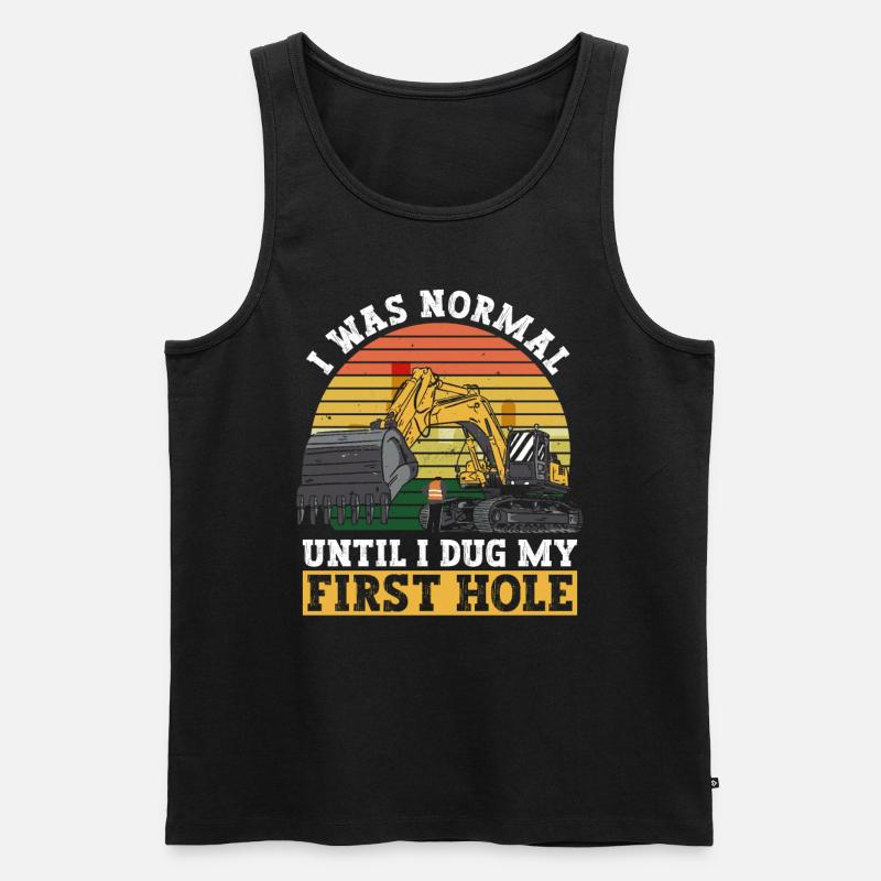 Bagger Baggerfahrer - Männer Premium Bio Tank Top - Schwarz